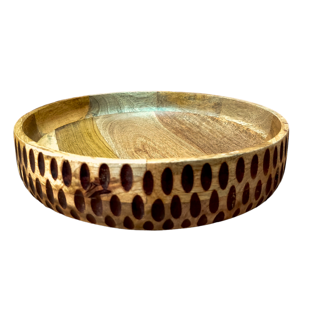 Kesar Handcrafted Spotted Mango Wood Bowls