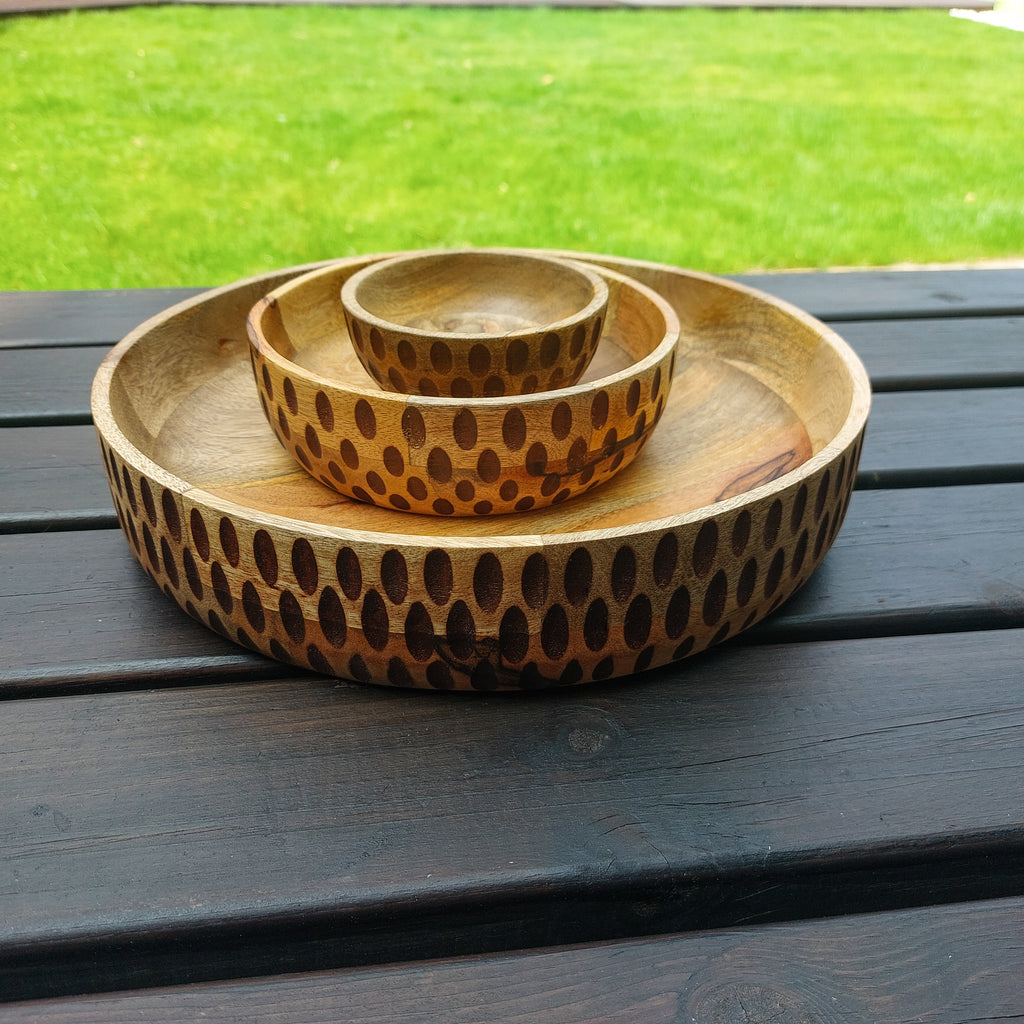 Kesar Handcrafted Spotted Mango Wood Bowls