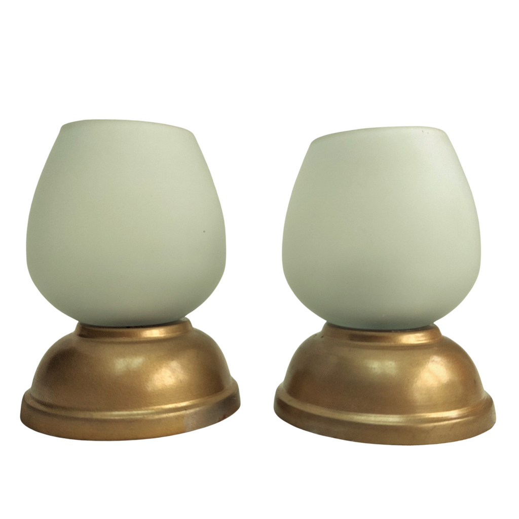 Jyoti Teardrop Glass Tealight Holders - set of 2