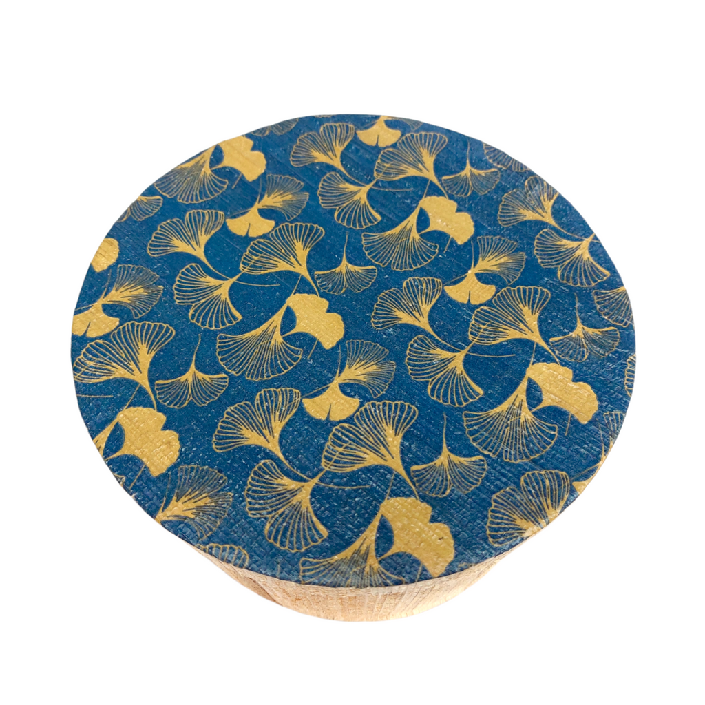 Kela Round Storage box - Blue Ginko