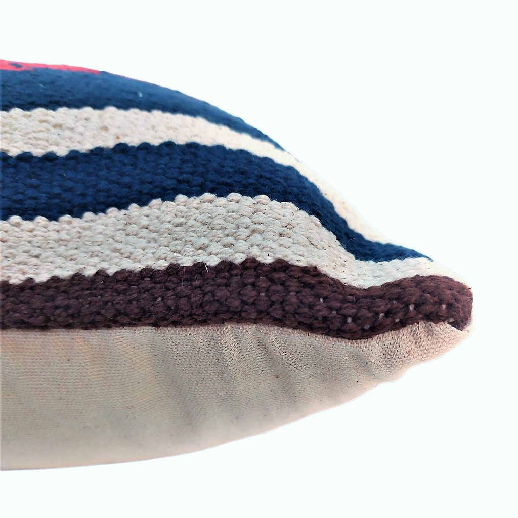Perfectly Imperfect Jaipur Handwoven Diamond Dhurrie Cotton Cushion Cover