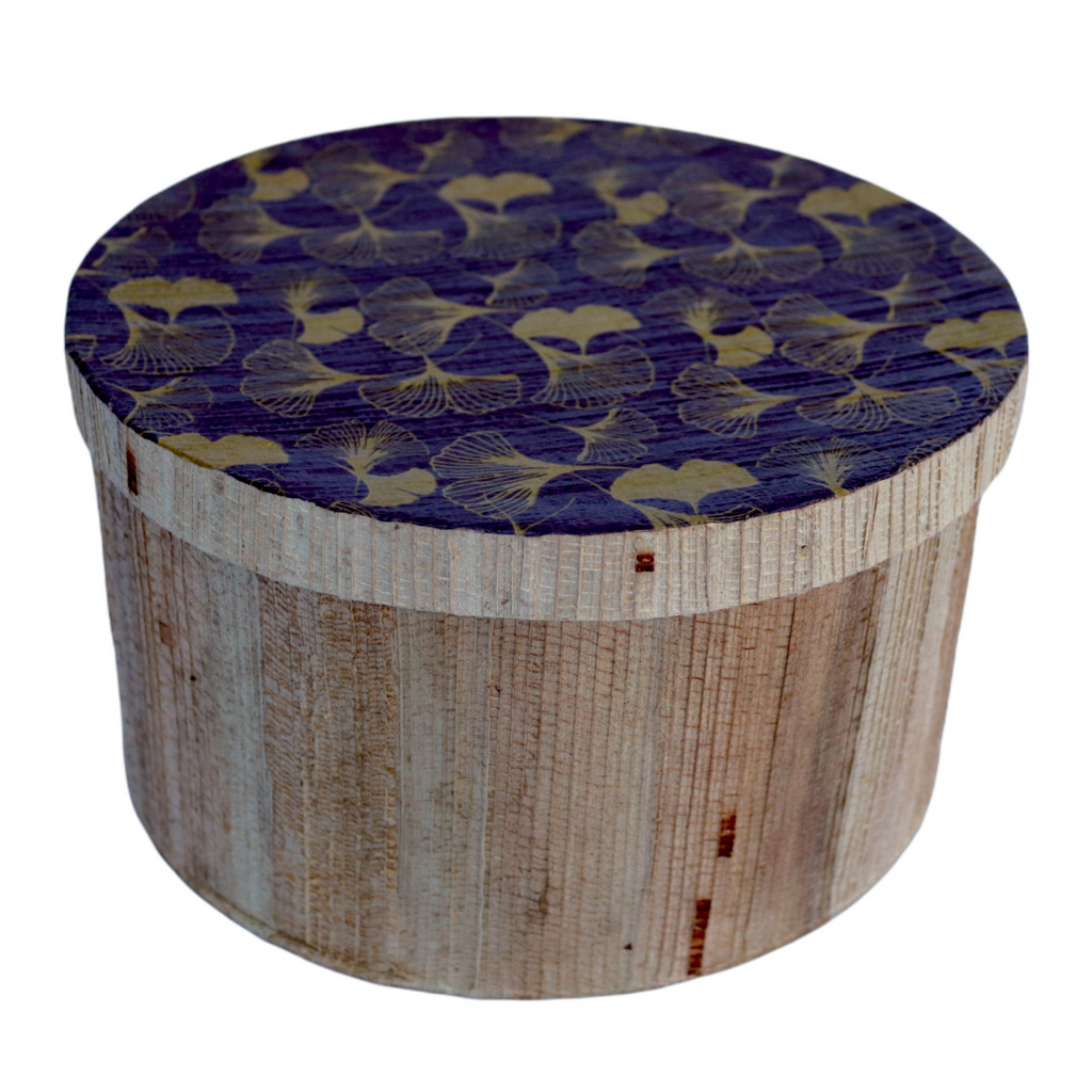 Kela Round Storage box - Brown Ginko